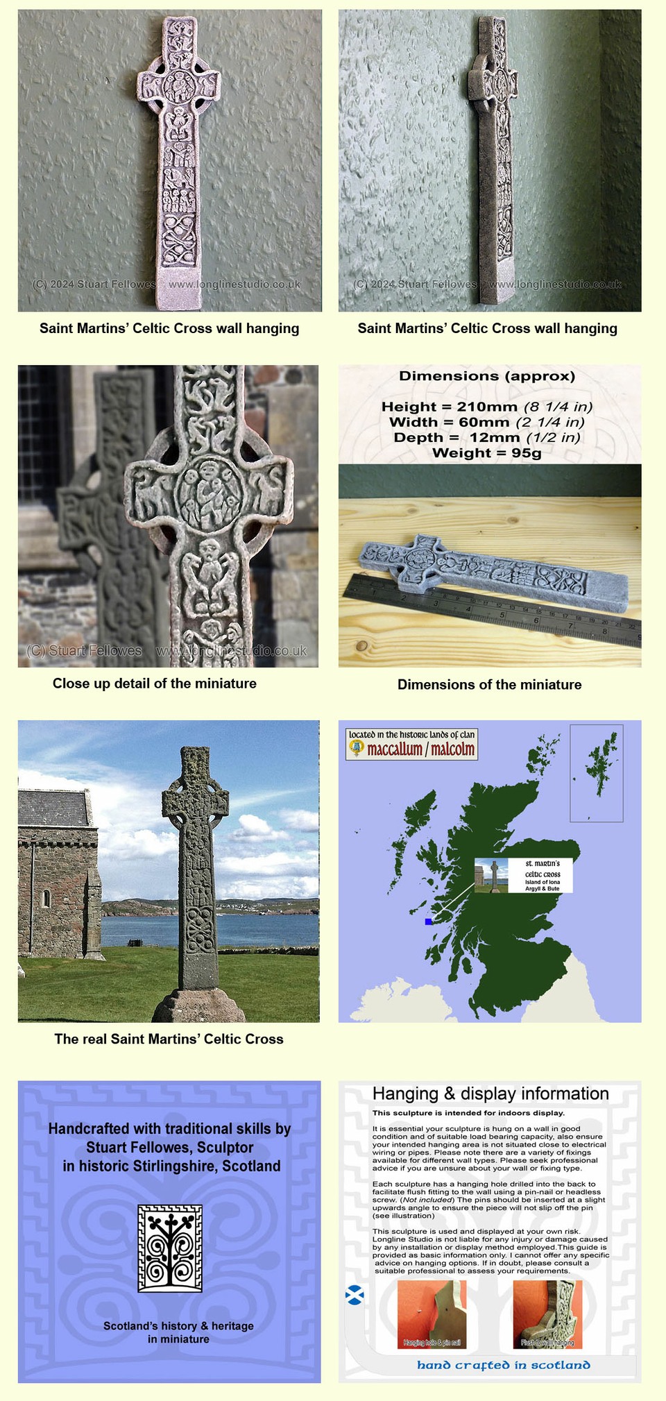 st. martins celtic cross, iona, stuart fellowes, longline studio