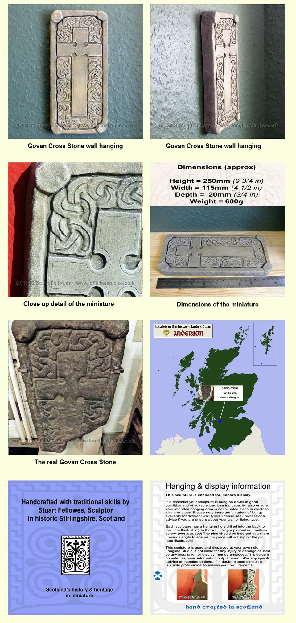 govan cross slab, stuart fellowes, longline studio, glasgow, scotland