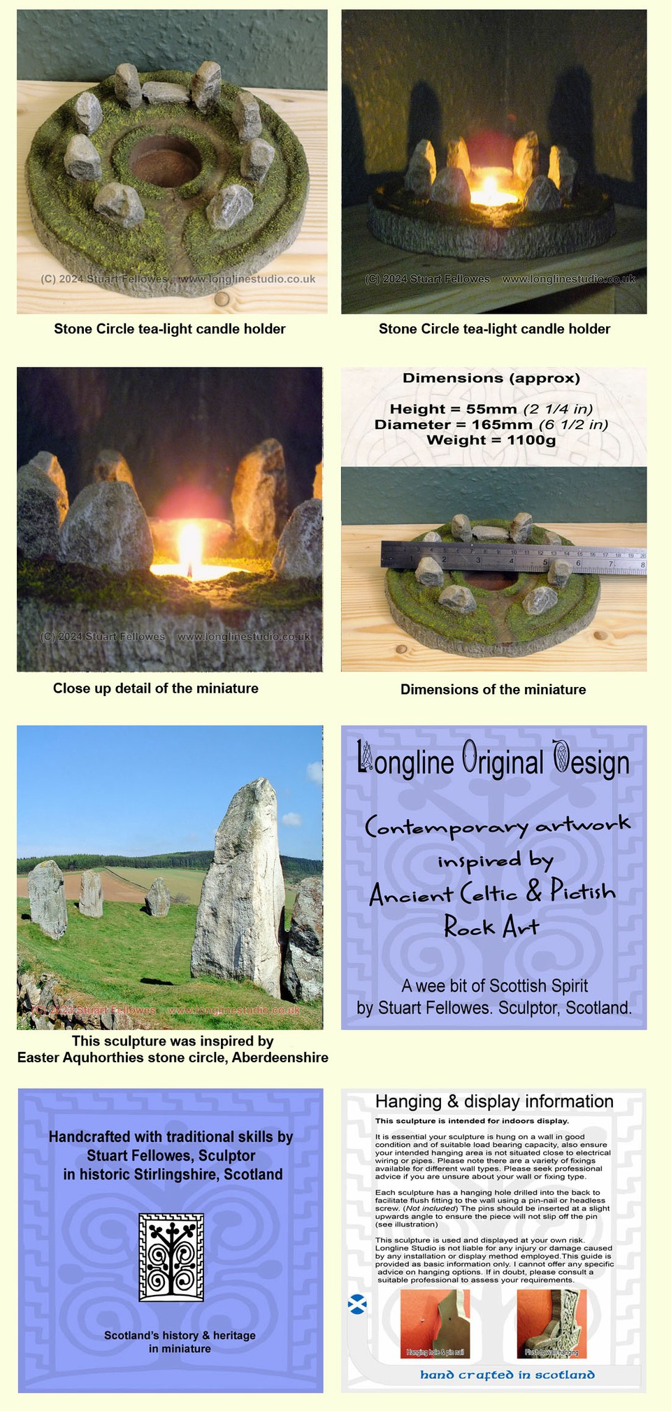 stone circle, candle holder, stuart fellowes, longline studio