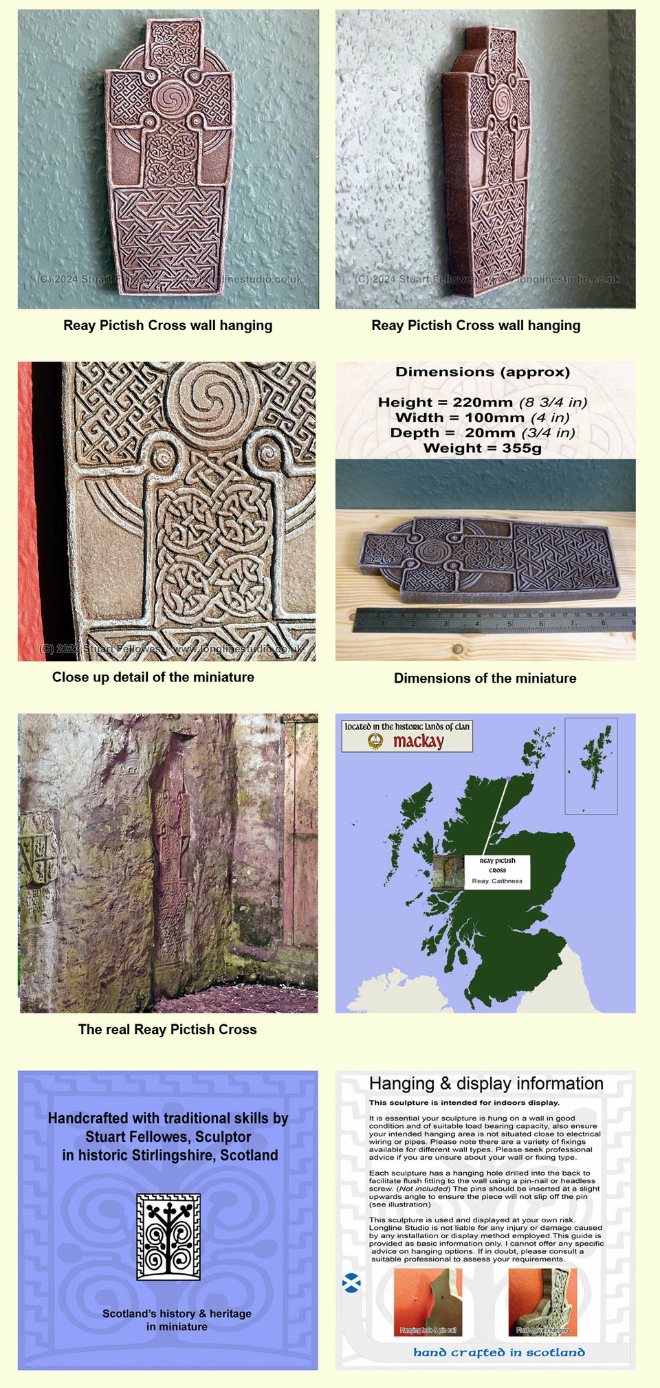 reay pictish cross, reay, caithness, stuart fellowes, longline studio