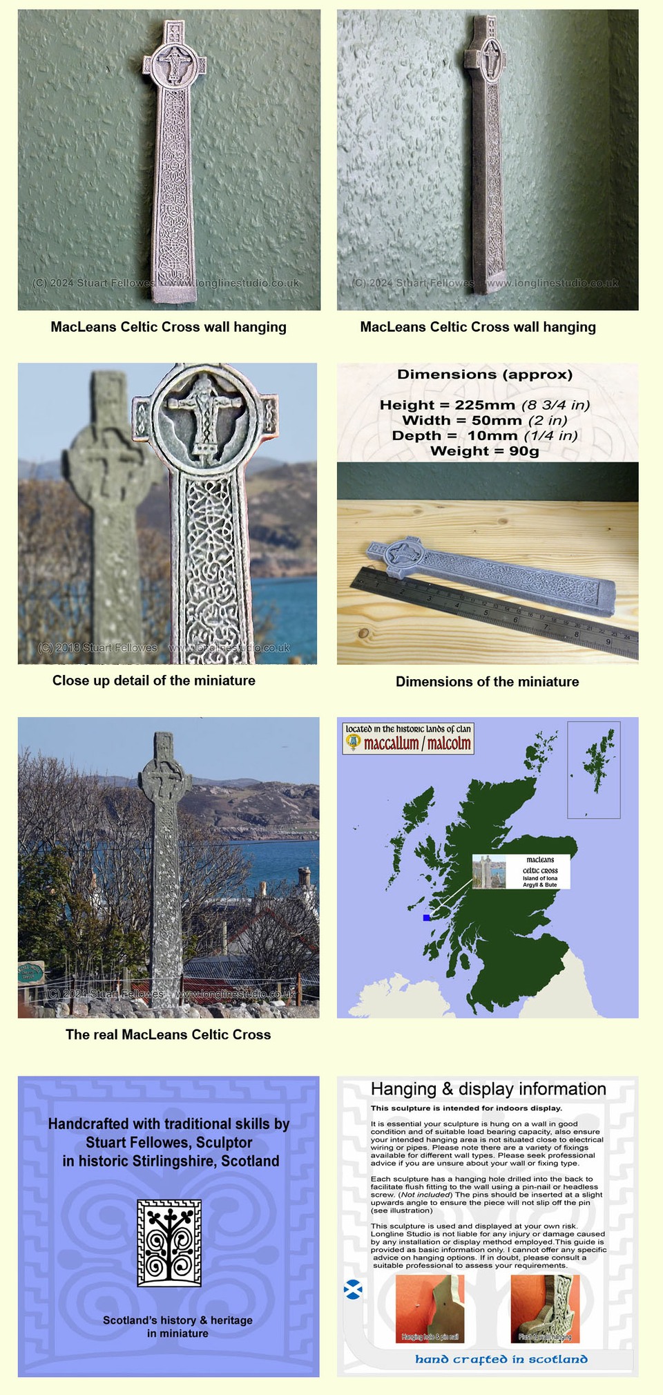 maclean celtic cross, iona, stuart fellowes, longline studio