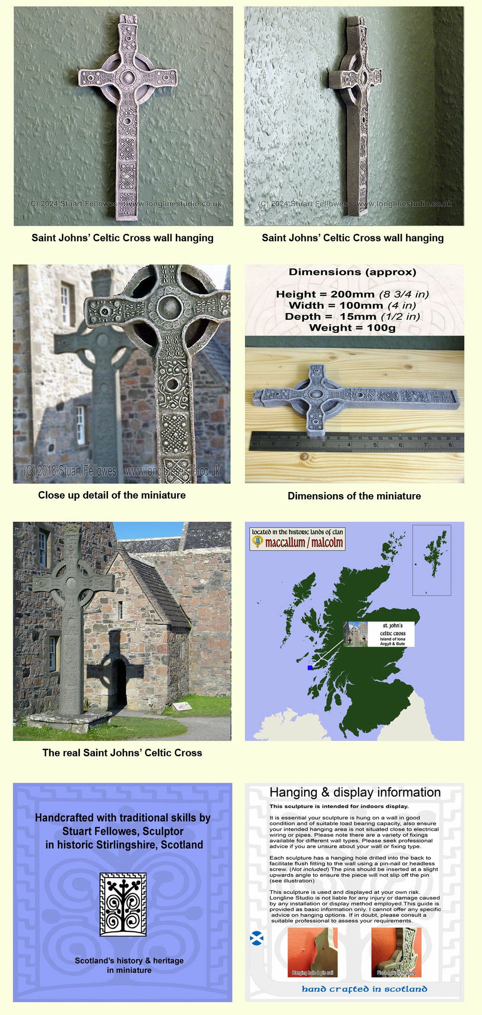 st john celtic cross, iona, stuart fellowes, longline studio
