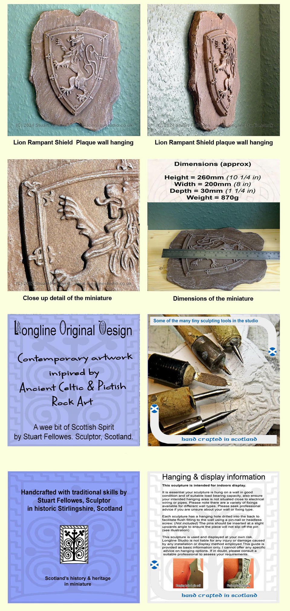 lion rampant, shield, stuart fellowes, longline studio